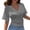 Dark Gray, variant on Blouses for Women Short Sleeve Korean T Shirt Casual Loose Fit Pure Color Basic Top Arrival Summer Tops 3XL