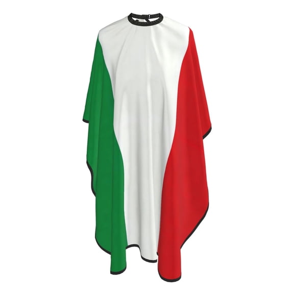 Italian Flag Barber Salon Hair Cutting Cape with Adjustable Closure Hairdressing Haircut Capes 55x66 In
