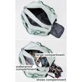 thumbnail image 2 of CHAO Bolsa de gimnasio para mujer, pequeña bolsa de viaje con compartimento para zapatos, bolsa de lona para deporte, fin de semana, yoga, natación, color negro y gris, 2 of 5