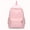 Pink, variant on Large Capacity Travel Backpack - Nylon Shoulder Bag for Daily Commute, Lightweight Shopping Backpack with Zipper Closure (Solid Colors)
