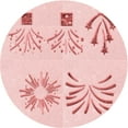 thumbnail image 1 of Ahgly Company Indoor Round Patterned Pastel Red Pink Area Rugs, 4' Round, 1 of 6