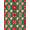 Red Green Cream, Pattern 4, variant on ODIKA 8'x10' Washable Area Rug Dice Graphic Funky Aesthetic Streetwear Men Cartoon Anime Alt Refined Structured for King Size Bedroom Under Bed, Master Suite, Non-Shedding, Easy Care