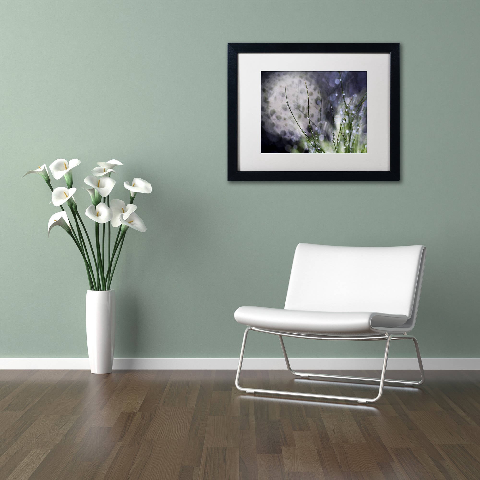 Trademark Fine Art "Morning Tale" Canvas Art by Beata Czyzowska Young, White Matte, Black Frame