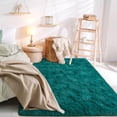 thumbnail image 2 of Alfombra BENRON de 91 x 152 cm, suave, esponjosa, lavable, verde azulado, 2 of 6