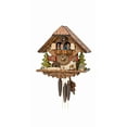 thumbnail image 1 of Cuckoo Clock Black forest house, turning mill-wheel KA 3709 EX, 1 of 1
