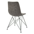 thumbnail image 3 of Trenton Chair in Charcoal Gray Faux Leather 2 Pack, 3 of 4