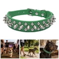 thumbnail image 2 of XXS Cool Spiked Studded Dog Collar, Adjustable PU Leather Pet Collar with Sturdy D-Ring for Small, Medium & Large Dogs (Size/Colour as Pictured), 2 of 7