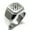Silver, variant on Stainless Steel Celtic Quaternary Knot Rune Engraved Square Flat Top Biker Style Polished Signet Ring