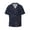 Navy Dark Blue, variant on Oil Paintings of Elephants Men's Loose Fit Cuban Collar Short-Sleeve Shirt with Button-down and Chest Pocket for Everyday Wear Outings - X-Large