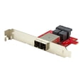 thumbnail image 1 of StarTech.com Mini-SAS Adapter - Dual SFF-8643 to SFF-8644 - with Full and Low-Profile Brackets - 12Gbps - SAS internal to external panel - SAS 12Gbit/s - 4 x Mini SAS HD (SFF-8643) (F) to 36 pin 4x Mini SAS HD (SFF-8644) (F), 1 of 5