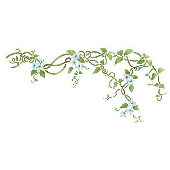Flower Vine Wall Stencil SKU #2178 by Designer Stencils