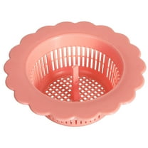 Sink Drain Strainer,Plastic Sink Strainer,Drains Sieve,Plastic Kitchen Sink Filter Hair Drain Catchers Sink Strainers For Kitchen Bathroom Balcony(Pink)
