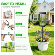 Bright Solar Pathway Lights Outdoor, 4 Pack Solar Powered Garden Lights Waterproof, Auto On/Off Outdoor Lighting for Lawn Patio Walkway Driveway Path Yard Decor
