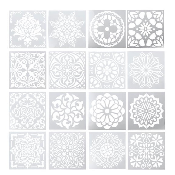 Plantilla de mandala de 16 piezas