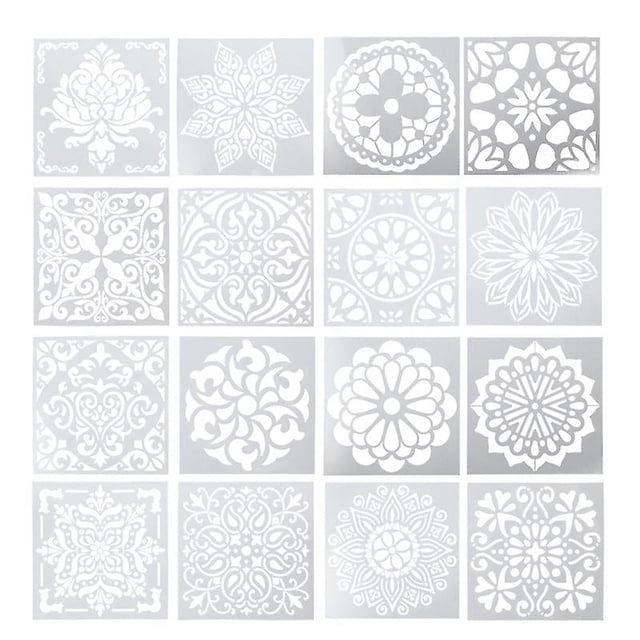 Plantilla de mandala de 16 piezas