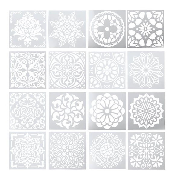 Plantilla de mandala de 16 piezas