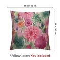 thumbnail image 4 of Acheng Watercolor Floral Pillow Case Colorful Flower Landscape Spring Hollyhocks Field Home Decor  Throw Cushion for Sofa Couch Car Bedroom Square  Pillow Cover 24x24in, 4 of 7