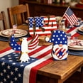 thumbnail image 5 of Miwamany 3 Pcs Patriotic Wooden Tabletop Decor Set, Red White and Blue 4th of July Centerpiece with American Flag Finish, Independence Day Standing Ornament for Mantel and Shelf, 5 of 7