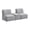 Fog Fabric, variant on Pemberly Row 2 Seater Sectional With USB and AC Charging Station in Mist Fabric