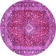 thumbnail image 1 of Ahgly Company Indoor Round Medallion Pink Traditional Area Rugs, 7' Round, 1 of 4