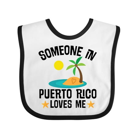 

Inktastic Someone in Puerto Rico Loves Me Gift Baby Boy or Baby Girl Bib