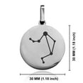 thumbnail image 2 of Stainless Steel Libra (Scales) Astrology Constellation Round Medallion Pendant Necklace, 2 of 3