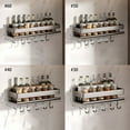 thumbnail image 5 of Sturdy Carbon Steel Kitchen Spices Rack Wall Mounted Without Drilling with Convenient Hook Daily Casual Use Accessory, 5 of 10