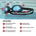 thumbnail image 2 of TYR Youth Fit Swimple Non-Mirrored Swim Goggle - Black/Blue, 2 of 10