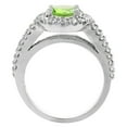 thumbnail image 2 of 10K White Gold Diamond Natural Peridot Engagement Ring Oval 10x8mm, size 8, 2 of 3