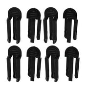 Unique Bargains 8 Pcs Black Plastic Dustbin Garbage Basket Waste Can Trash Bag Clip