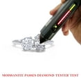 thumbnail image 6 of AFFY 1.50CT Round & Pear Moissanite Diamond Toi Et Moi Ring for Women 14K White Gold over Silver-9.5, 6 of 8