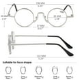 thumbnail image 3 of KOOSUFA Small Round Metal Reading Glasses 2.50 Blue Light Blocking Women Men Retro Eyeglasses Readers Eyewear Silver, 3 of 8