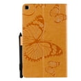 thumbnail image 4 of Dteck Folio Case For Samsung Galaxy Tab A 8.0 (2019 Model SM-T290 T295), Lightweight Embossed Butterfly PU Leather Flip Stand Case Cover with Card/Stlylus Holder,Yellow, 4 of 8