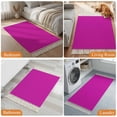 thumbnail image 4 of Kitchen Runner Rugs, Rose Red Solid Color 3'x5' Throw Rug with Tassels, Modern Minimalist Art Washable Soft Floor Carpet Runner for Hallway Bedroom Bathroom Laundry Room, 4 of 9