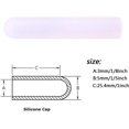 thumbnail image 2 of 100 Pcs Universal Silicone Dishwasher Rack Tine Prong Repair End Tip Caps, Dishwasher Rack Tine Repair Kit, Round End Caps, Shelf Organizer Tip Cap Wire Thread Protector Cover, Anti Slip,1 inch, Clear, 2 of 7