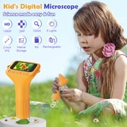BEBANG Handheld Microscope, 1080P Digital Portable Microscope for Adults Kids, 8GB, 15 Slides
