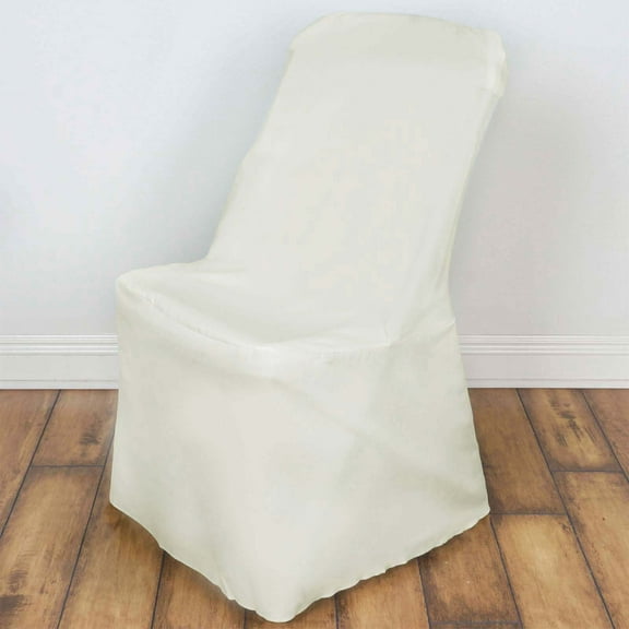 Efavormart Ivory Lifetime Folding Chair Cover Dinning Chair Slipcover For Wedding Party Event Banquet Catering