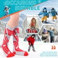 thumbnail image 3 of HYCLES Kids Ski Socks, Long Keen High Thermal Winter Socks for Boys, 2 Pairs Colorful Warm Ski Socks for Children, Soft Breathable Winter Outdoor Ski Socks for Skiing Skating Snowboarding, 3 of 7