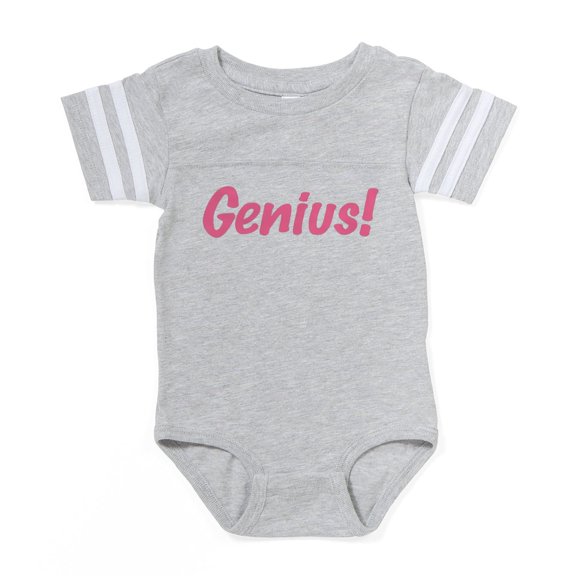 CafePress - Genius_Pink - Cute Infant Baby Football Bodysuit