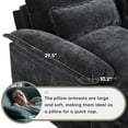 thumbnail image 6 of 123*55"Modern U-Shaped Sectional Sofa with Console,Cup Holders and Usb Charger,6 Seat Upholstered Symmetrical Indoor Furniture,Comfy Chenille Cloud Couch with Chaise for Living Room,Apartment (Black), 6 of 12