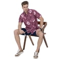 thumbnail image 6 of HAPPY BAY Mens Hawaiian Shirts Short Sleeve Button Down Shirt Men's Hawaii Boho Holiday Casual Summer Beach Shirts for Men Funny XXL Maroon Floral, 6 of 6
