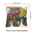 thumbnail image 4 of five  Birthday Boy Construction Dump Truck Years Old Throw Pillow, 4 of 7