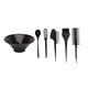 thumbnail image 4 of Kit de 6 piezas para teñir el cabello, profesional, multifuncional, suave, elástico, de nailon, juego de brochas para teñir el cabello, color negro, 4 of 14