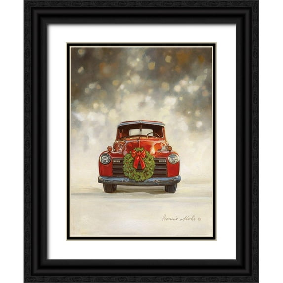 Mohr, Bonnie 12x14 Black Ornate Wood Framed with Double Matting Museum Art Print Titled - Dazzling Red