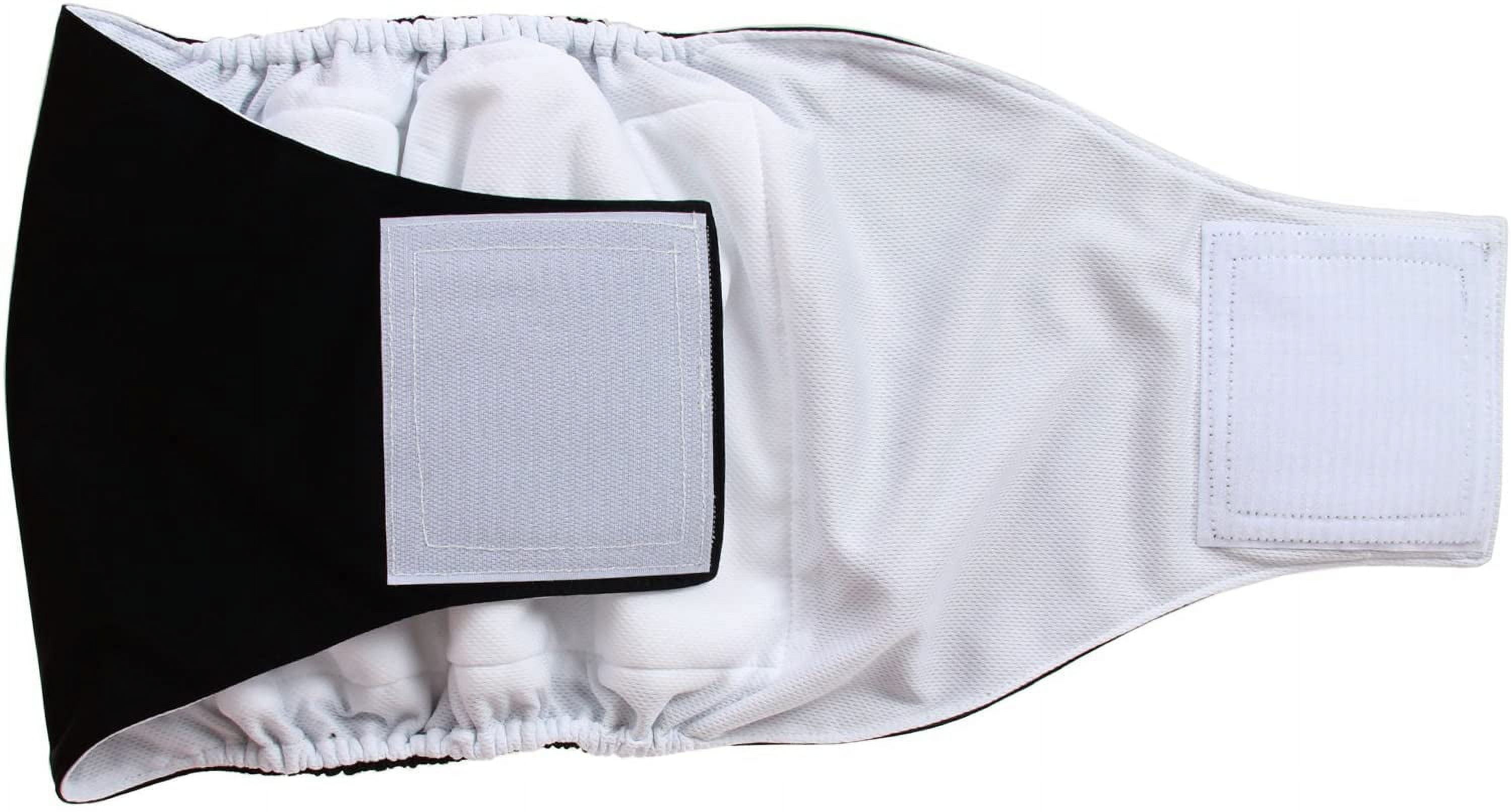 Genwiss Reusable Wrap Diapers for Male Dogs, Washable Puppy Belly Band Pack of 3 (M, 13''-16''Waist, Black+ Gray+ Green)