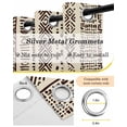 thumbnail image 6 of Vintage Boho Blackout Curtains, Light Blocking Print Window Curtains, Abstract Retro Geometric Striped Beige Thermal Insulated Window Drapes for Living Room Kitchen Cafe 2 Panels, 104"W x 72"L, 6 of 9