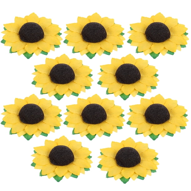 HAMPPLIES 100Ud Accesorios De Girasol Artificial Para Creativa En Cajas De Regalo