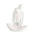 thumbnail image 4 of Pareja amantes de la estatua adorno abrazando figura de pareja para la decoración del día de San Valentín regalos de boda apartament hotel decoración Corazón de amor plateado, 4 of 8