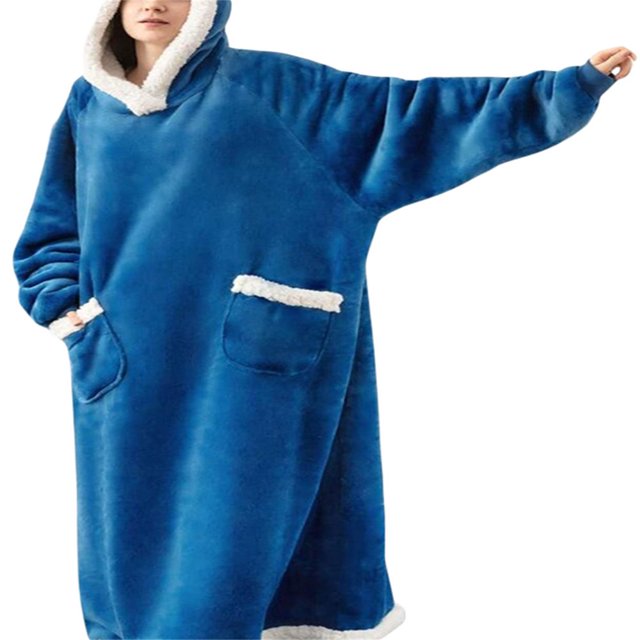 POINTERTECK Hooded Loungewear with Pockets Long Sleeve Wearable Blanket Hoodie
