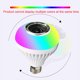 thumbnail image 5 of Luces inteligentes para el hogar, bombilla LED con altavoz Bluetooth integrado, lámpara E27 RGB con cambio de color y audio estéreo inalámbrico, control remoto de 24 teclas, altavoz RGB con cambio de, 5 of 8